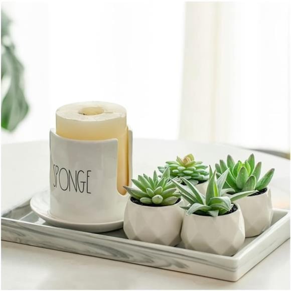 Fake Succulent Plant Set - Artificial Succulent Plants for Desk Decor Realistic - Picture 3 of 6
